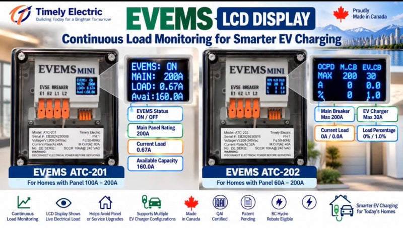 EVEMS With LCD Display | ATC-202 Home EV Load Management
